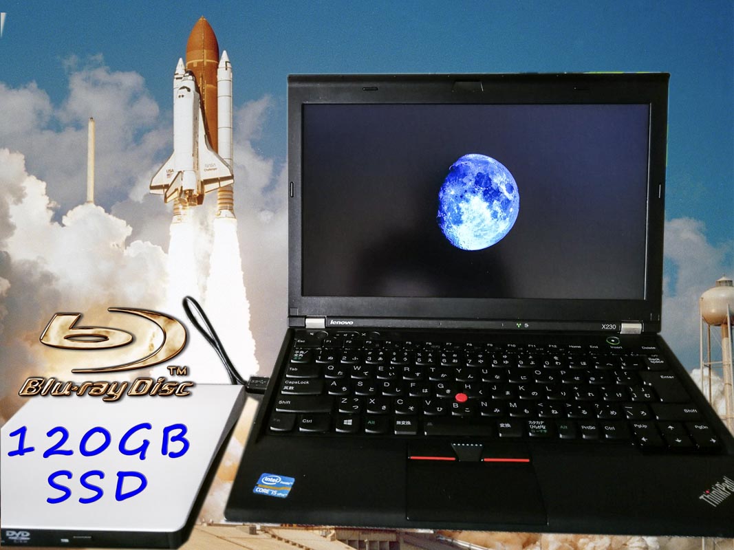 Lenovo ThinkPad X230 (Blu-ray Special) i5 4GB 120GB(SSD) Blu-ray(Multi) 12.5(1366×768)  BatteryTime(4h57m)  Keyboard Light Win10
