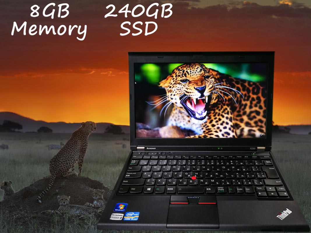 Lenovo ThinkPad X230 (新品SSD) i5  8GB SSD(240GB)  12.5(1366×768)  BatteryTime(5h59m)  Keyboard Light  Win10