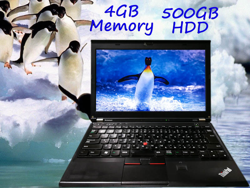 Lenovo ThinkPad X230 i3 4GB (訳あり) HDD(500GB)  12.5(1366×768)  BatteryTime(4h48m)   Win10 Keyboard Light 無料の選べるアプリ