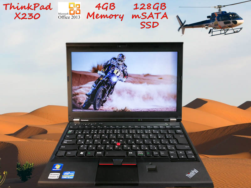 Lenovo ThinkPad X230 i5 4GB  SSD(mSATA 128GB)  12.5(1366×768)  BatteryTime(7h30m) Win10 オプション(HDD追加)