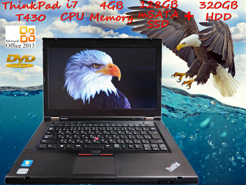 Lenovo ThinkPad T430 i7 4GB  SSD(mSATA  128GB)+HDD(320GB) DVD-ROM HD  14.0(1366×768) BatteryTime(3h52m)  KeyboardLight Win10 Office 2013