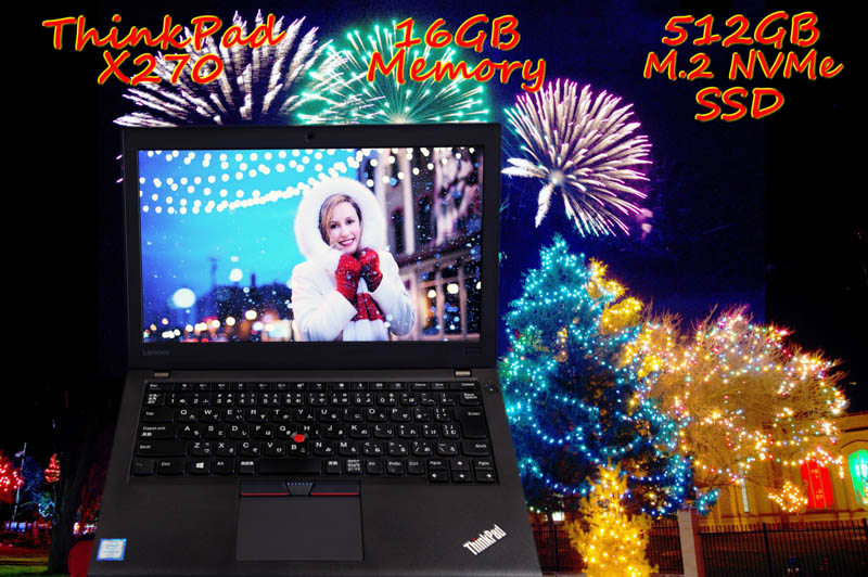Lenovo ThinkPad X270 i5(6200U) 16GB SSD(新品M.2 NVMe 512GB)  画面(12.5 1366×768)  バッテリ(2基 8h31m) カメラ Bluetooth  Win10