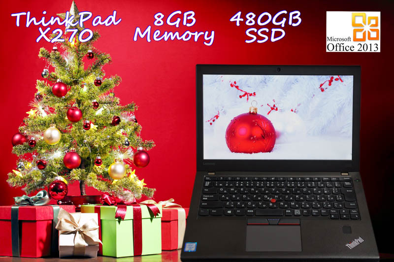 Lenovo ThinkPad X270 i5 8GB  SSD(新品480GB)  画面(12.5 1366×768)バッテリ(2基搭載 7h28m) カメラ Bluetooth 指紋  Win10 Office 2013