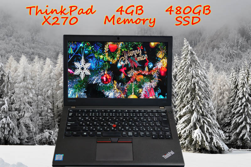 Lenovo ThinkPad X270 i5(6200U) 4GB SSD(新品480GB)  画面(12.5 1366×768)  バッテリ(2基 10h3m) カメラ Bluetooth  Win10