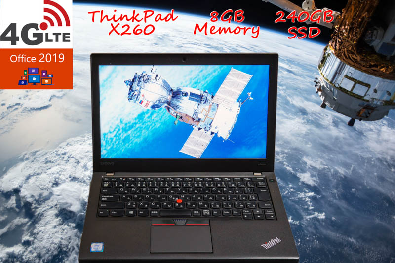 Lenovo ThinkPad X260 i3 8GB  SSD(新品240GB) 画面(HD 12.5) 4G/LTE(EM7340) バッテリ(2基 9h0m)カメラ Bluetooth オフィス2019 Win10