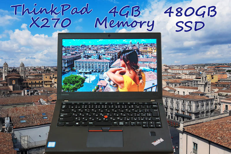 Lenovo ThinkPad X270 i3 4GB  SSD(新品 480GB) 画面(HD 12.5) バッテリ(2基 12h21m)  Bluetooth カメラ 指紋 Win10