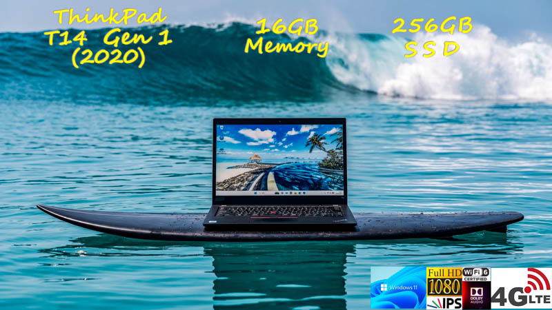 ThinkPad T14 Gen1 2020 i5-10310U 16GB, 純正 256GB SSD, fHD IPS, LTE SimFree WiFi6 有線Lan, カメラ 指紋 Bluetooth, Windows11